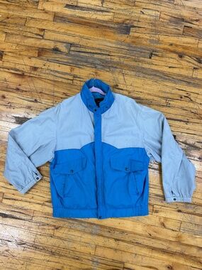 Vintage Men's blue and grey jacket - Size XL